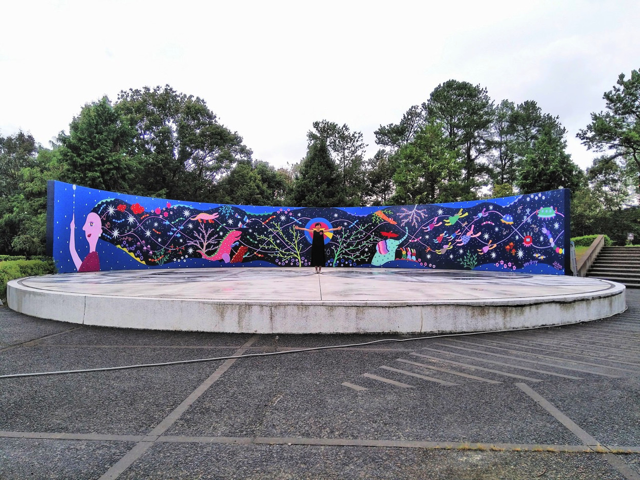 mural in Hesono o park - Japan